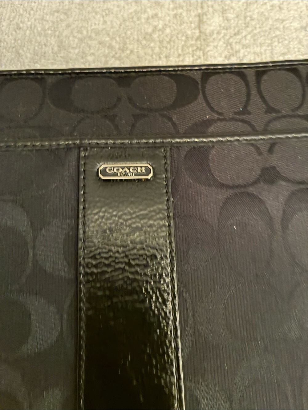 NWT Authentic Coach Universal Black Signature “C” Jacquard Zip Tablet Sleeve